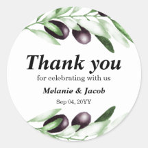 オリーブブランチクラシックラウンドステッカー