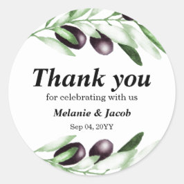 オリーブブランチクラシックラウンドステッカー ラウンドシール