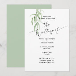 オリーブブランチセージグリーン結婚式招待状 招待状