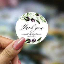 オリーブブランチブライダルシャワークラシックラウンドステッカー ラウンドシール