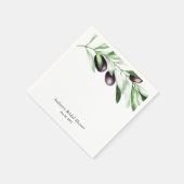 オリーブブランチブライダルシャワー スタンダードカクテルナプキン (角)