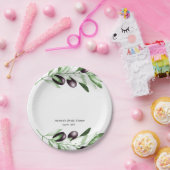 オリーブブランチブライダルシャワー ペーパープレート (パーティー)