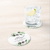 オリーブブランチブライダルシャワー ラウンドペーパーコースター (インサイチュ)