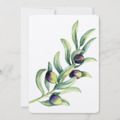 オリーブブランチホワイトローズ結婚式招待状 招待状 (裏面)