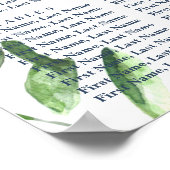 オリーブブランチボホ庭園の結婚式シーティングチャート ポスター (角)