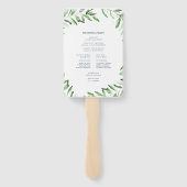 オリーブブランチボホ庭園の結婚式プログラムファン ハンドファン (裏面)