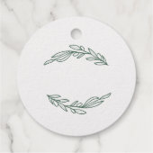 オリーブブランチリースパーソナライズされた文字フォイルフォイルFa フェイバータグ (裏面)