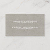オリーブブランチリースロゴon Linen Business Card 名刺 (裏面)
