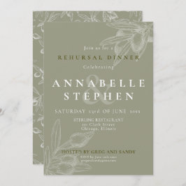 オリーブブランチ地中海のシックリハーサルディナー 招待状