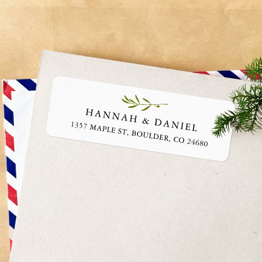 オリーブブランチ差出人住所ラベル ラベル