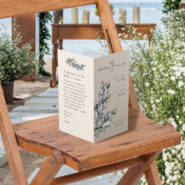 オリーブブランチ折り畳み結婚式 プログラム