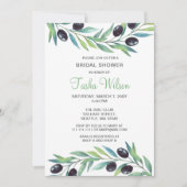 オリーブブランチ植物学ブライダルシャワー 招待状 (正面)