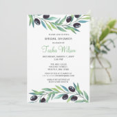オリーブブランチ植物学ブライダルシャワー 招待状 (スタンド正面)