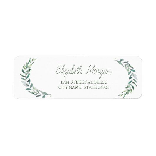 オリーブブランチ植物学住所 シール (正面)