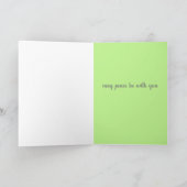 オリーブブランチ植物平和グリーン カード (内部)