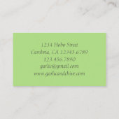 オリーブブランチ植物樹園 名刺 (裏面)