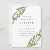 オリーブブランチ結婚のリハーサルディナー 招待状 (正面)