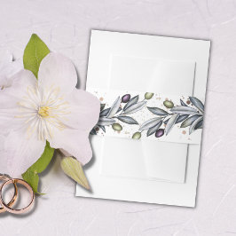 オリーブブランチ結婚ズベリーバンド 招待状ベリーバンド