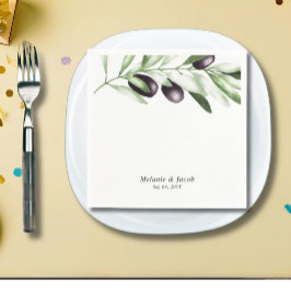 オリーブブランチ結婚ズ スタンダードカクテルナプキン