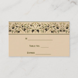 オリーブブランチ：トスカーナTouch座席表 プレイスカード