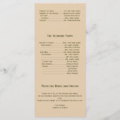 オリーブブランチ:トスカーナTouch結婚式 プログラム (裏面)