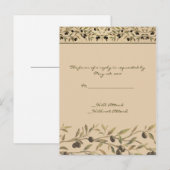 オリーブブランチ：トスカーナTouchRSVP インビテーションポストカード (正面/裏面)