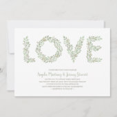 オリーブブランチLOVEコレクショングリーン 招待状 (正面)