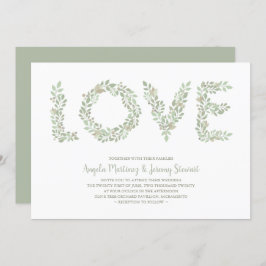 オリーブブランチLOVEコレクショングリーン 招待状