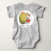 オリーブベビーのロンパース ベビーボディスーツ (裏面)