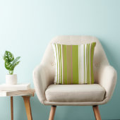 オリーブホワイトレトロストライプアートデザイン抽象芸術 クッション (椅子)