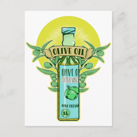 オリーブボトル油 ポストカード (正面)