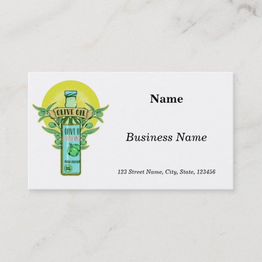 オリーブボトル油 名刺 (正面)