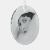 オリーブボルデン ガラスオーナメント (正面左)