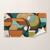 オリーブポップ・アートの模様 | レトロインスパイアアート バスタオルセット (ハンドタオル)