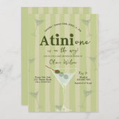 オリーブマルティーニTini Oneは赤ちゃんシャワーの途中にある 招待状 (正面/裏面)