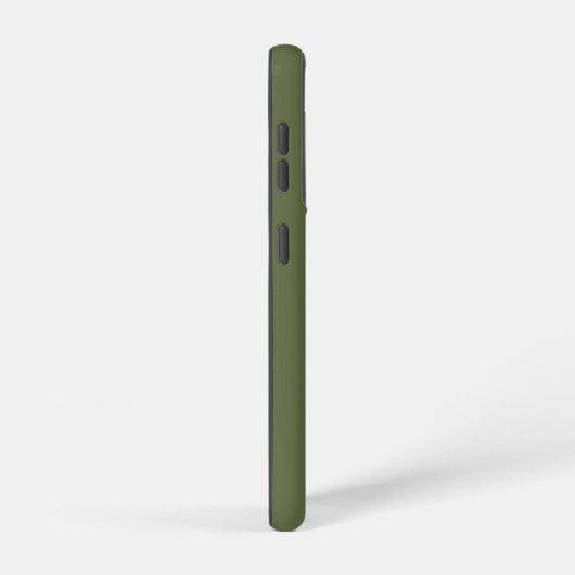 オリーブミニマルグリーンクラシックモノグラム SAMSUNG GALAXYケース (右側面)