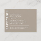 オリーブミニマルグレーモダン結婚披露宴 エンクロージャーカード (正面)