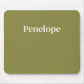 オリーブミニマルパーソナライズされたリスト マウスパッド (正面)