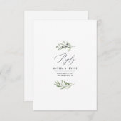 オリーブミニマル枝の水の色の結婚セージの応答 (正面/裏面)