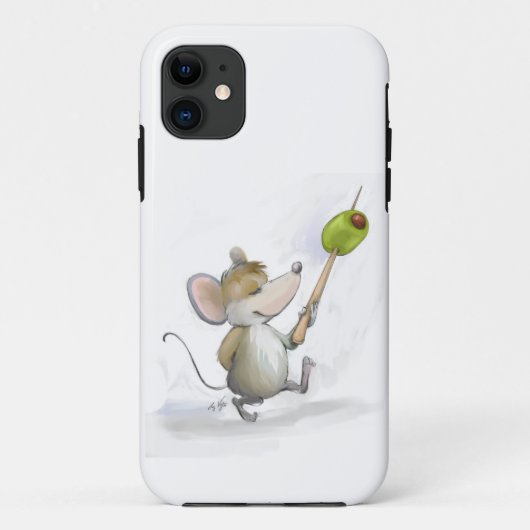 オリーブメリー付きマウスモード Case-Mate iPhoneケース (裏面)