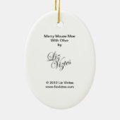 オリーブメリー楕円形マウスオーナメント セラミックオーナメント (裏面)