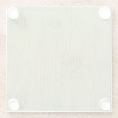 オリーブモスグリーンの木目の竹の外観 ガラスコースター (裏面)