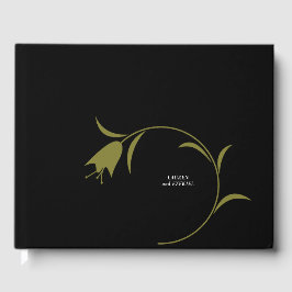 オリーブモダンとブラックチューリップ結婚ズ ゲストブック