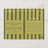 オリーブモダングリーンはっきりした – 手書きタイポグラフィ ポストカード (裏面)