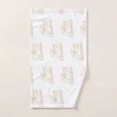 オリーブモダングリーンクリスマスツリー&ボウ バスタオルセット (ハンドタオル)