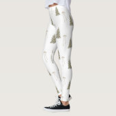 オリーブモダングリーンクリスマスツリー&ボウ レギンス (左)