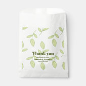 オリーブモダングリーンボホフローラ結婚式の引き出物バッグ フェイバーバッグ (正面)