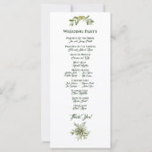 オリーブモダングリーン結婚式 プログラム (裏面)