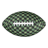 オリーブモダングリーン黒グラデーショ市松模様にン アメリカンフットボール (正面)