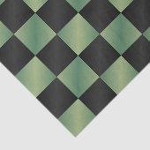 オリーブモダングリーン黒グラデーショ市松模様にン 薄葉紙 (詳細)